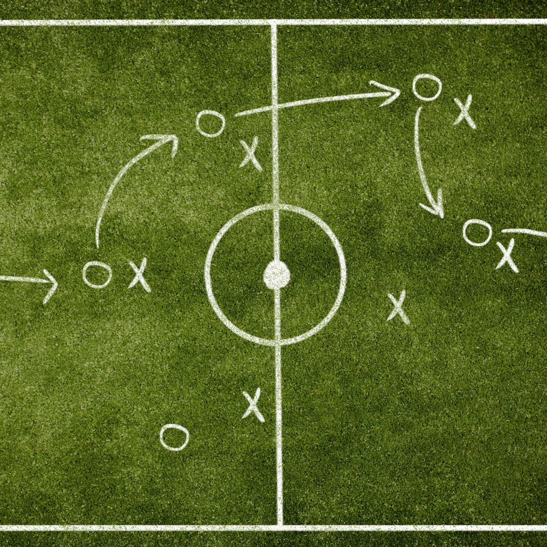 image of the planning for a football play