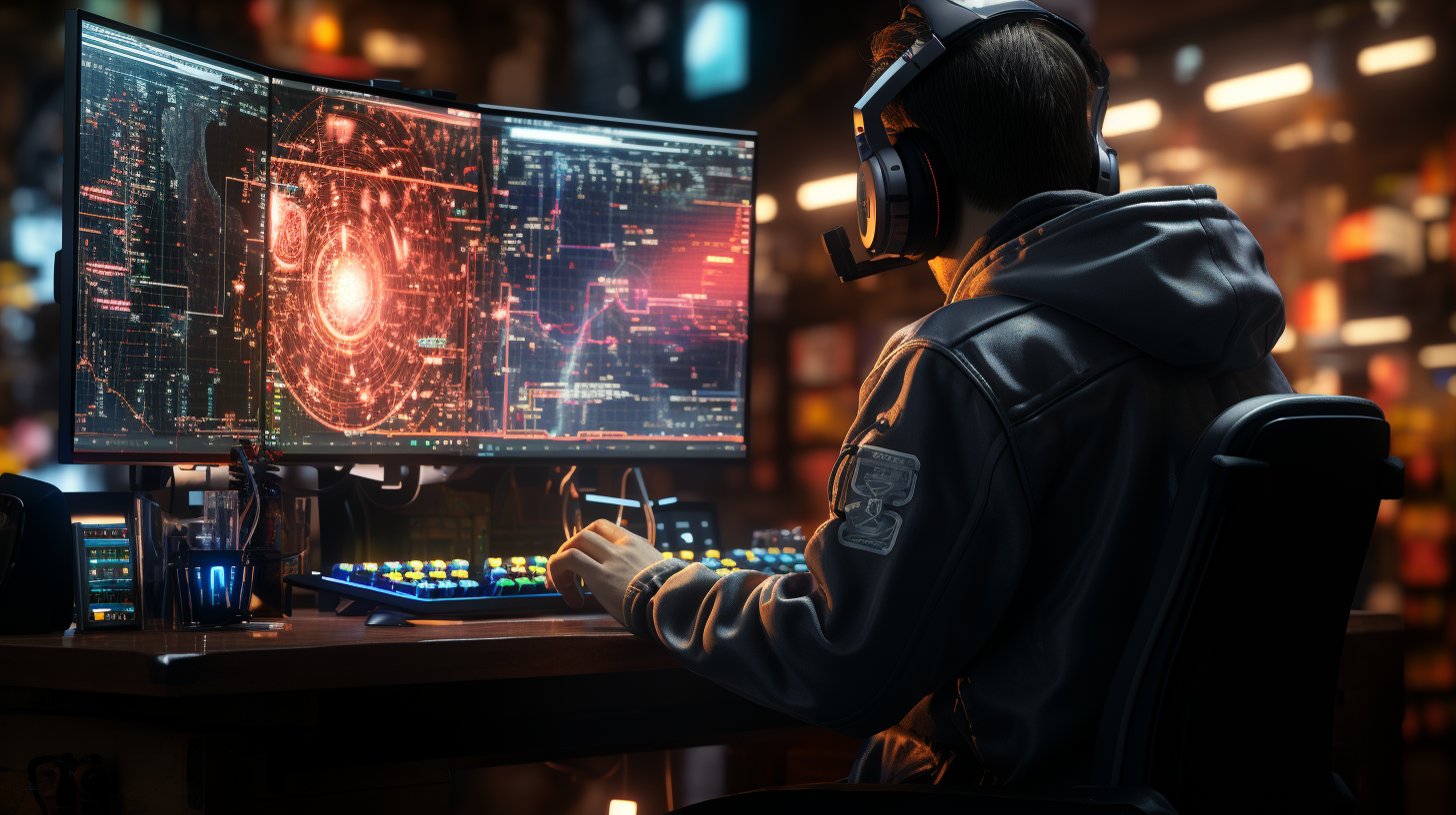image of many sitting at a desk creating automated content