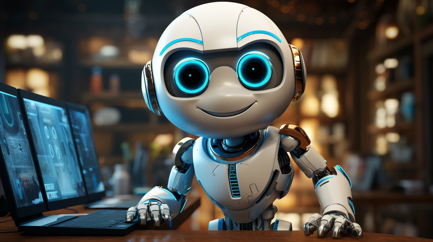 image of robot automating content creation